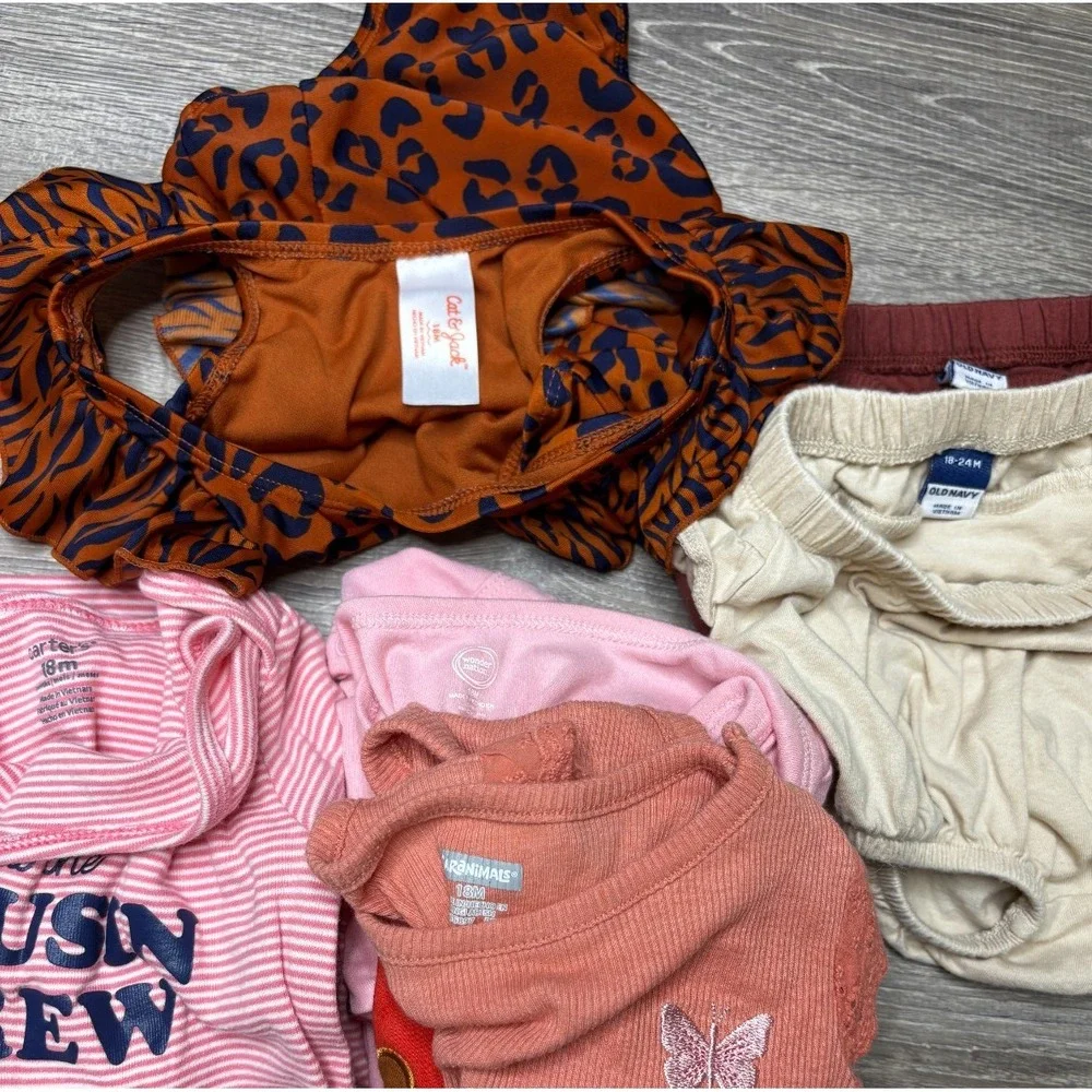 Baby Girl Clothing Bundle Lof‎ of 15 Size 18M - 24M Pants Jeans Tops Bloomers